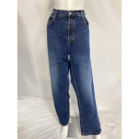 Grlfrnd 'Bella' Blue Low Rise Boyfriend Size 32 - Picture 2 of 4